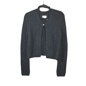 Pistola NWT Emilie‎ Halter Cardigan Sweater Set Black Midnight Knit Alpaca Large
